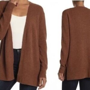 Madewell Cozy Walker Cardigan in Copper Brown